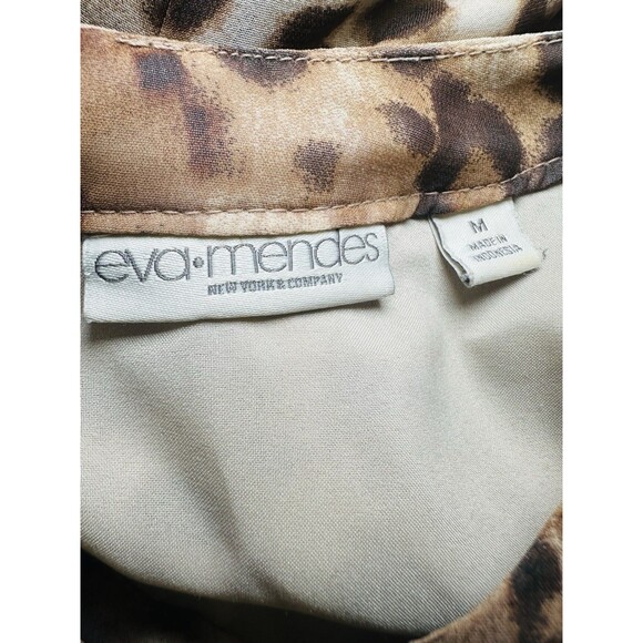 New York &‎ Company Eva Mendez Leopard Animal Print 3/4 Sleeve Dress MEDIUM - Picture 9 of 14